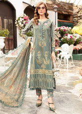 M.Prints By Maria B Embroidered Lawn Unstitched 3 Piece Suit - MB24MPL 4B