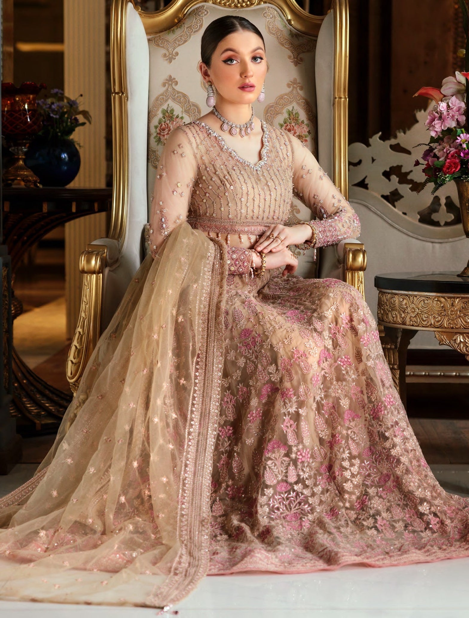 Mirha By Emaan Adeel Embroidered Net Unstitched 3 Piece Suit - 01 Mirha By Emaan Adeel Embroidered Net Unstitched 3 Piece Suit - 01