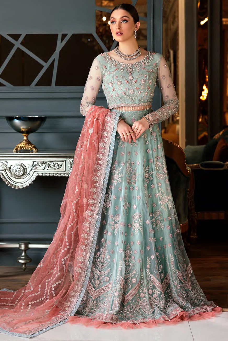 Mirha By Emaan Adeel Embroidered Net Unstitched 3 Piece Suit - 02 Mirha By Emaan Adeel Embroidered Net Unstitched 3 Piece Suit - 02