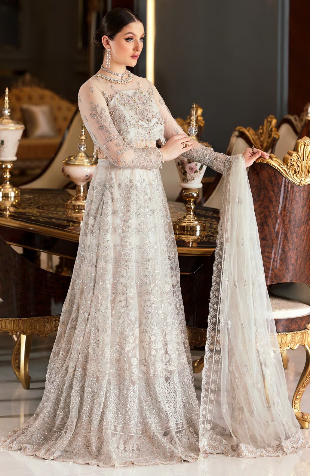 Mirha By Emaan Adeel Embroidered Organza Unstitched 3 Piece Suit - 03 Mirha By Emaan Adeel Embroidered Organza Unstitched 3 Piece Suit - 03