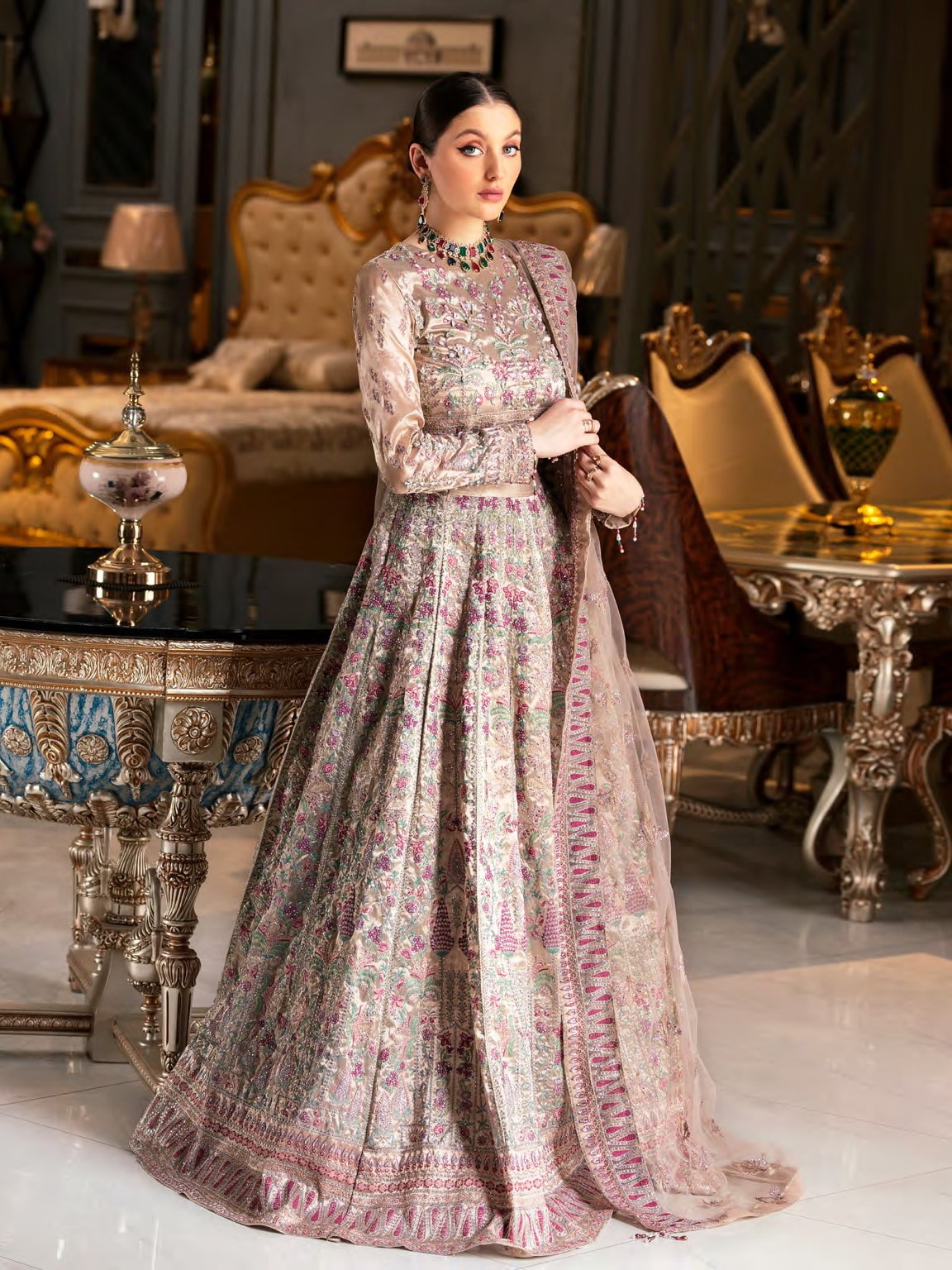 Mirha By Emaan Adeel Embroidered Organza Unstitched 3 Piece Suit - 05 Mirha By Emaan Adeel Embroidered Organza Unstitched 3 Piece Suit - 05