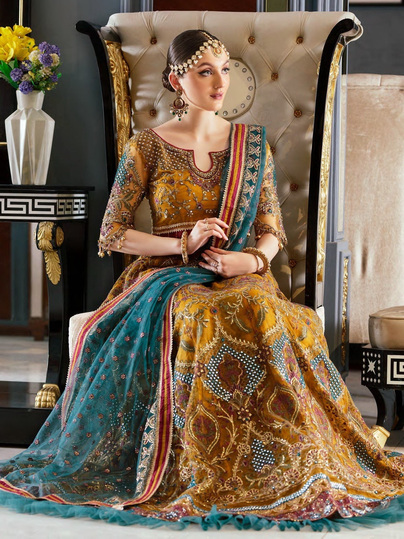 Mirha By Emaan Adeel Embroidered Net Unstitched 3 Piece Suit - 06 Mirha By Emaan Adeel Embroidered Net Unstitched 3 Piece Suit - 06