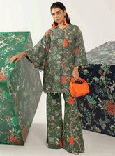 M Basics By Maria B Printed Khaddar Unstitched 2 Piece Suit - 2B