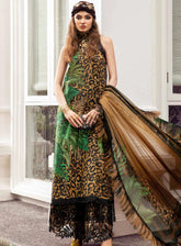 M Prints By Maria B Embroidered Linen Unstitched 3 Piece Suit - 7B