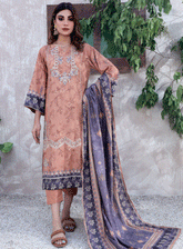 Maha By Rashid Textile Embroidered Karandi Unstitched 3 Piece Suit - RT23MK 8318