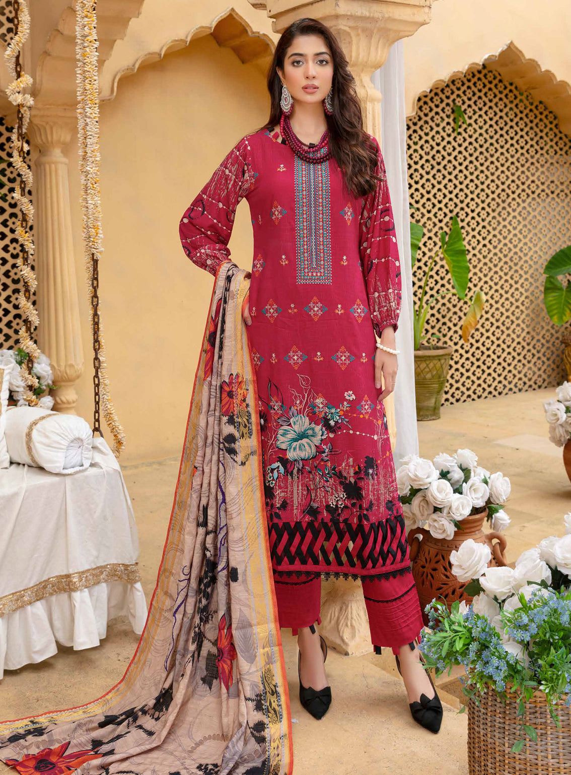 Mahjabeen by Aalaya Embroidered Staple Untitched 3 Piece Suit -07 Mahjabeen by Aalaya Embroidered Staple Untitched 3 Piece Suit -07