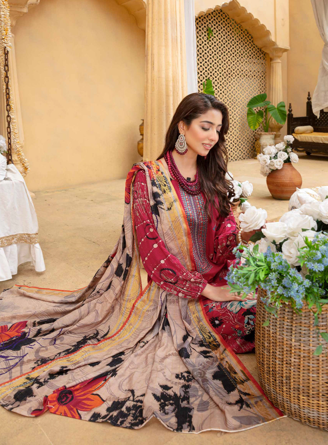 Mahjabeen by Aalaya Embroidered Staple Untitched 3 Piece Suit -07 Mahjabeen by Aalaya Embroidered Staple Untitched 3 Piece Suit -07