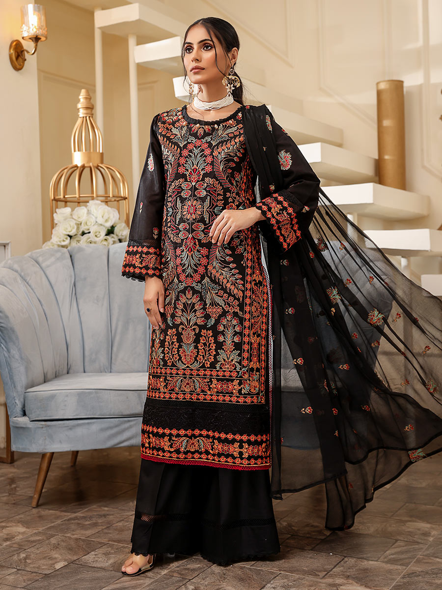 Mahnur Unstitched 3 Piece D#06 Mahnur Unstitched 3 Piece D#06