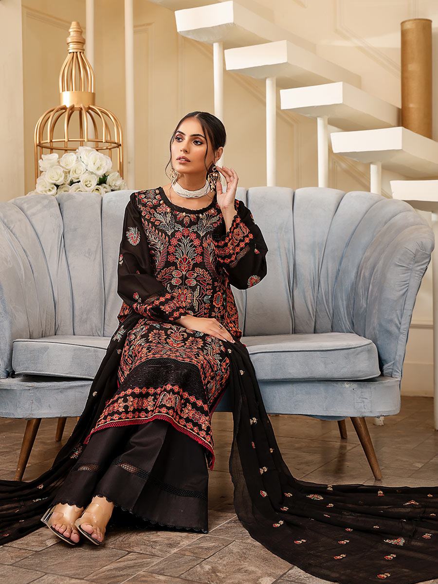 Mahnur Unstitched 3 Piece D#06 Mahnur Unstitched 3 Piece D#06