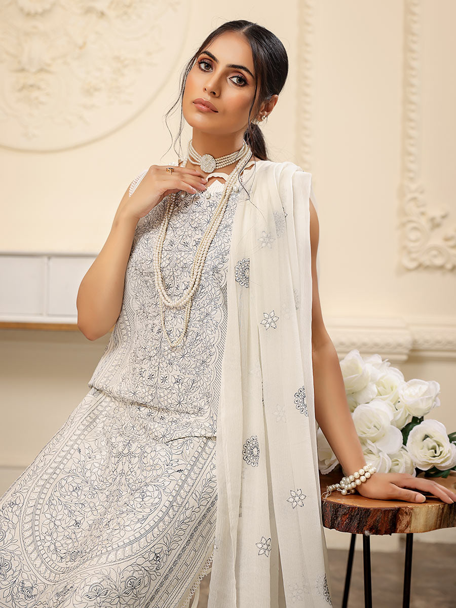 Mahnur Unstitched 3 Piece D#10 Mahnur Unstitched 3 Piece D#10