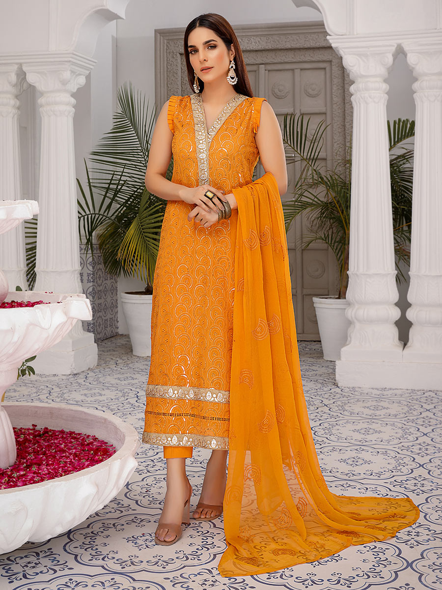 Mahnur Unstitched 3 Piece D#03 Mahnur Unstitched 3 Piece D#03