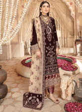 Makhmal By Aalaya Embroidered Velvet Unstitched 3 Piece Suit - ALY23MV 03