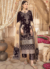 Makhmal By Aalaya Embroidered Velvet Unstitched 3 Piece Suit - ALY23MV 04