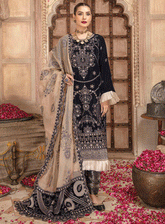 Makhmal By Aalaya Embroidered Velvet Unstitched 3 Piece Suit - ALY23MV 05