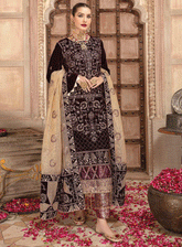 Makhmal By Aalaya Embroidered Velvet Unstitched 3 Piece Suit - ALY23MV 06