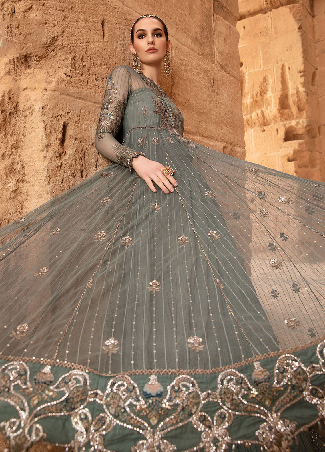 Maria B Embroidered Net Unstitched 3 Piece Suit - MB24VL 2403-A Maria B Embroidered Net Unstitched 3 Piece Suit - MB24VL 2403-A