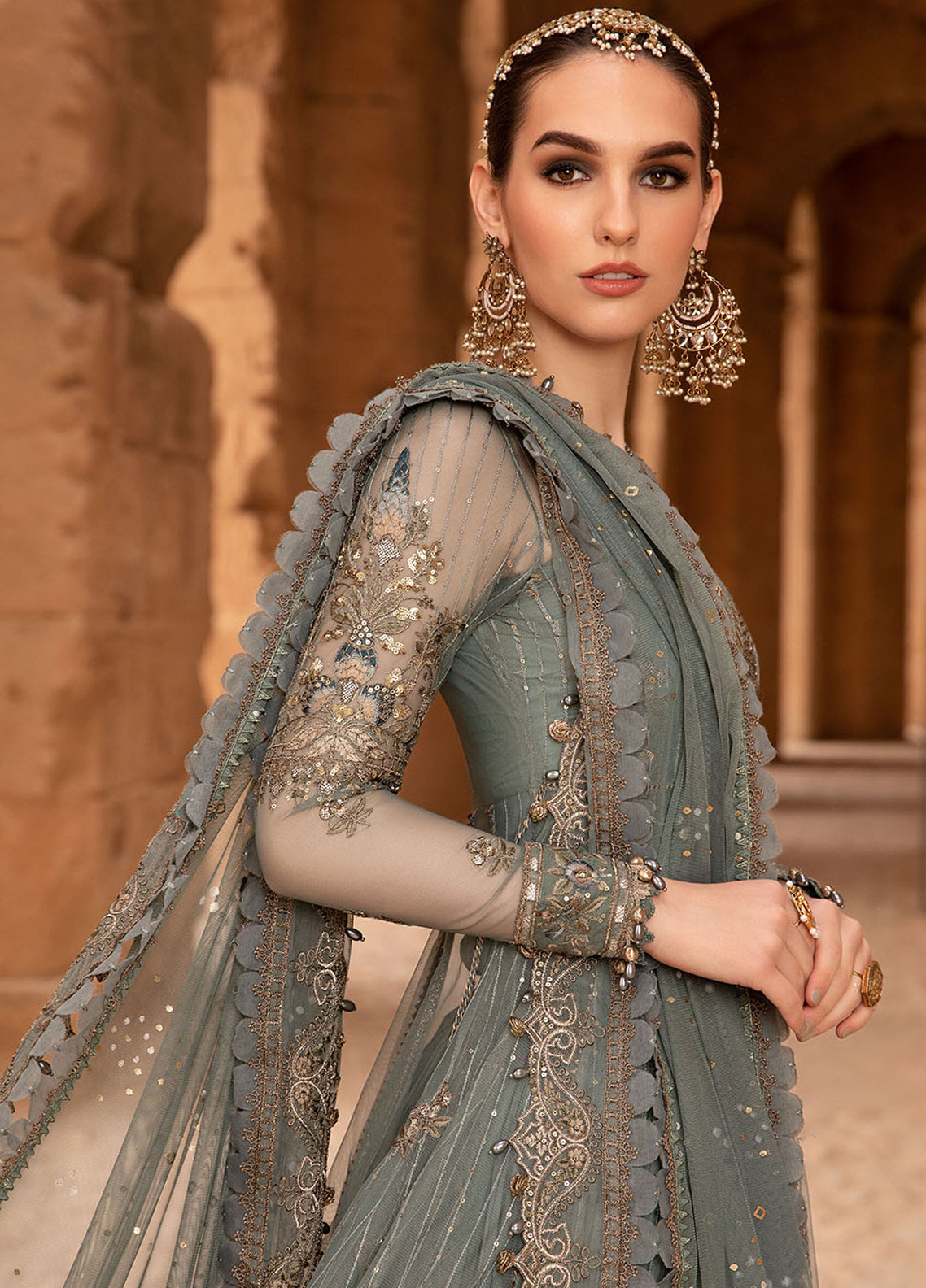 Maria B Embroidered Net Unstitched 3 Piece Suit - MB24VL 2403-A Maria B Embroidered Net Unstitched 3 Piece Suit - MB24VL 2403-A