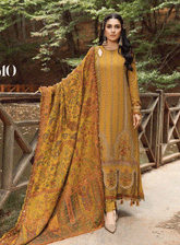 Maria B Embroidered Twill Linen Unstitched 3 Piece Suit - MB23L 1110