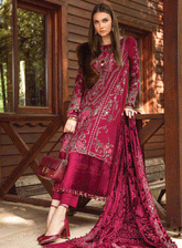 Maria B Embroidered Twill Linen Unstitched 3 Piece Suit - MB23L 1112