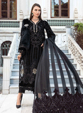 Maria B Embroidered Velvet Unstitched 3 Piece Suit - MB23L 1111