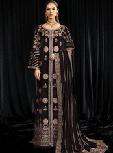 Maya By Nureh Embroidered Velvet Unstitched 3 Piece Suit - NU23MYV NS-103 MOORE