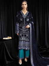 Maya By Nureh Embroidered Velvet Unstitched 3 Piece Suit - NU23MYV NS-105 SAFEENA