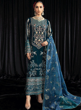 Maya By Nureh Embroidered Velvet Unstitched 3 Piece Suit - NU23MYV NS-107 LEHAR