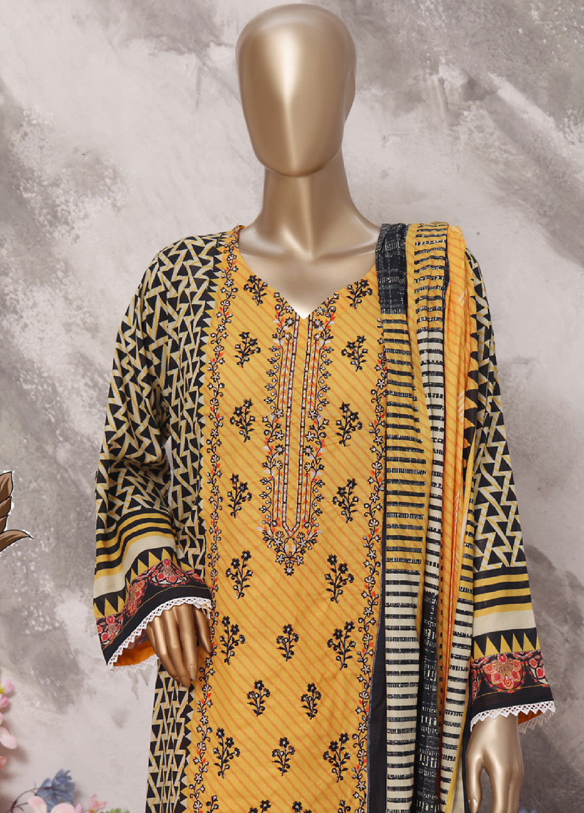 Mehbooba By Justuju Embroidered Lawn Unstitched 3 Piece Suit - JU24MB 01 Mehbooba By Justuju Embroidered Lawn Unstitched 3 Piece Suit - JU24MB 01