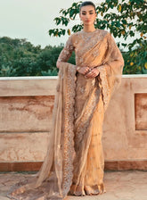 Mehr-un-Nissa By Florent Embroidered Net Unstitched Saree - FL23MN FL-07