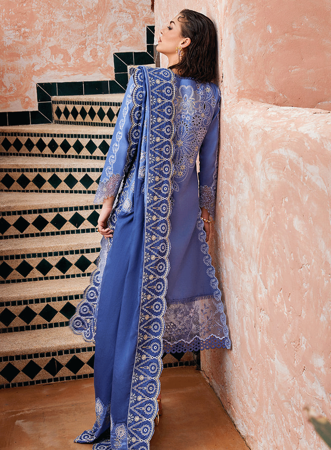 Moroccan Dream By Mushq Embroidered Chikan Unstitched 3 Piece Suit - MQ23MD MNW-02 LATIFAH Moroccan Dream By Mushq Embroidered Chikan Unstitched 3 Piece Suit - MQ23MD MNW-02 LATIFAH