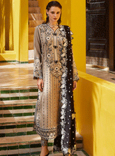 Moroccan Dream By Mushq Embroidered Silk Unstitched 3 Piece Suit - MQ23MD MNW-10 SALMA