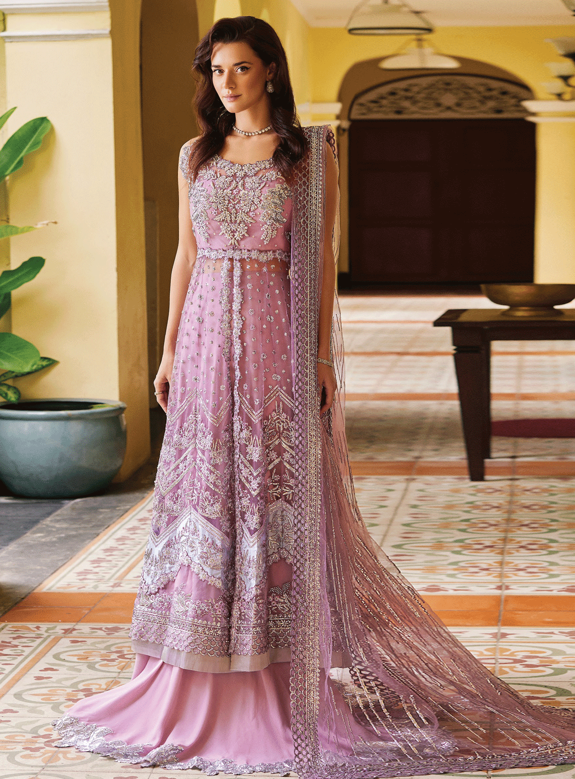 Mushq Embroidered Net Unstitched 3 Piece Suit - MQ23SW 02 ENCHANT Mushq Embroidered Net Unstitched 3 Piece Suit - MQ23SW 02 ENCHANT