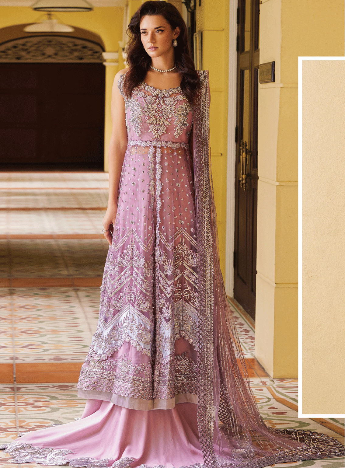 Mushq Embroidered Net Unstitched 3 Piece Suit - MQ23SW 02 ENCHANT Mushq Embroidered Net Unstitched 3 Piece Suit - MQ23SW 02 ENCHANT