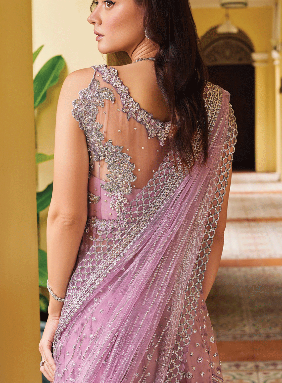 Mushq Embroidered Net Unstitched 3 Piece Suit - MQ23SW 02 ENCHANT Mushq Embroidered Net Unstitched 3 Piece Suit - MQ23SW 02 ENCHANT