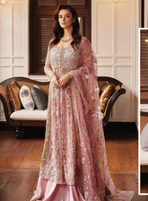 Mushq Embroidered Net Unstitched 3 Piece Suit - MQ23SW 04 LUSTER