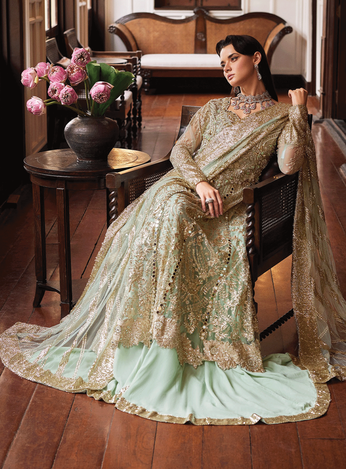 Mushq Embroidered Net Unstitched 3 Piece Suit - MQ23SW 05 TWILIGHT Mushq Embroidered Net Unstitched 3 Piece Suit - MQ23SW 05 TWILIGHT