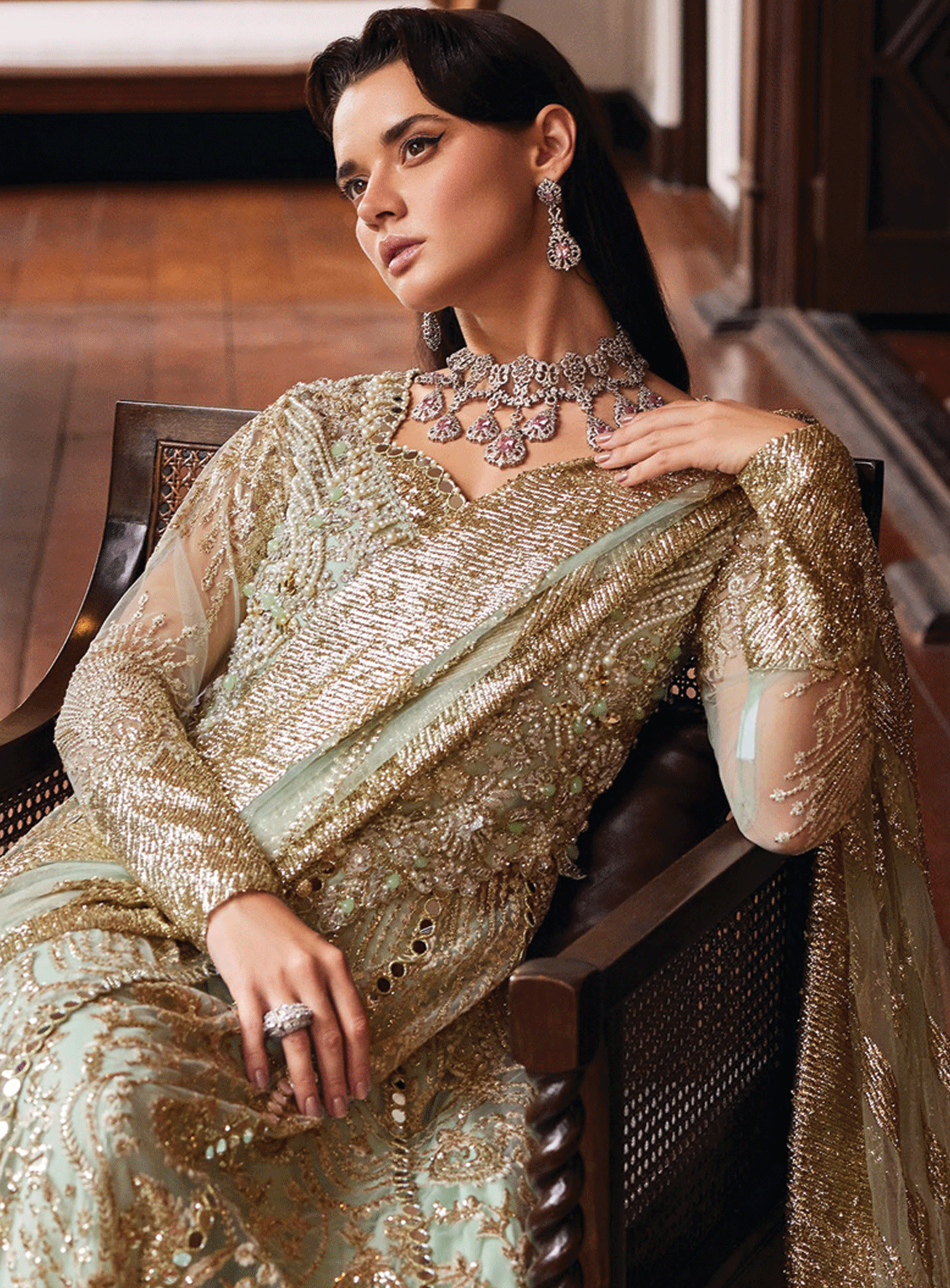 Mushq Embroidered Net Unstitched 3 Piece Suit - MQ23SW 05 TWILIGHT Mushq Embroidered Net Unstitched 3 Piece Suit - MQ23SW 05 TWILIGHT