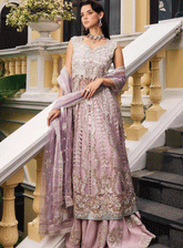 Mushq Embroidered Net Unstitched 3 Piece Suit - MQ23SW 06 SELENIC