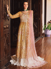 Mushq Embroidered Net Unstitched 3 Piece Suit - MQ23SW 08 SPRINKLE