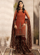 Naqsh By Zarif Embroidered Net Unstitched 3 Piece Suit - 2 AMARAH
