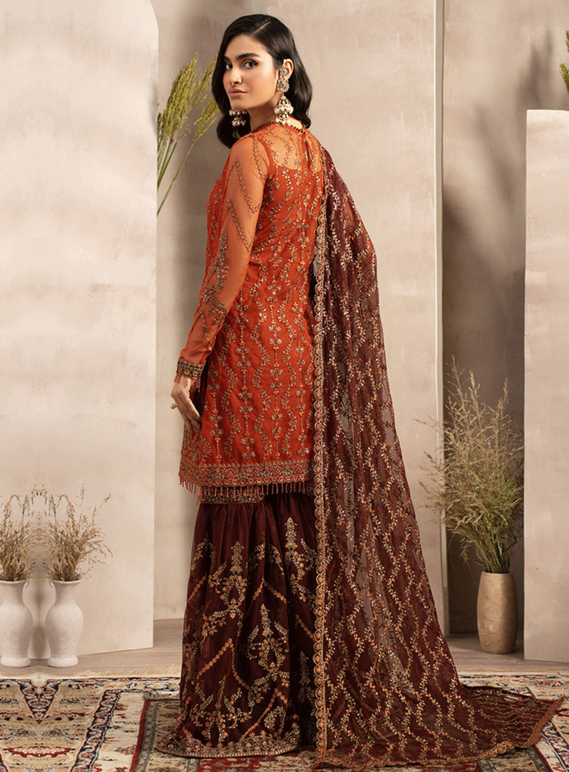 Naqsh By Zarif Embroidered Net Unstitched 3 Piece Suit - 2 AMARAH Naqsh By Zarif Embroidered Net Unstitched 3 Piece Suit - 2 AMARAH