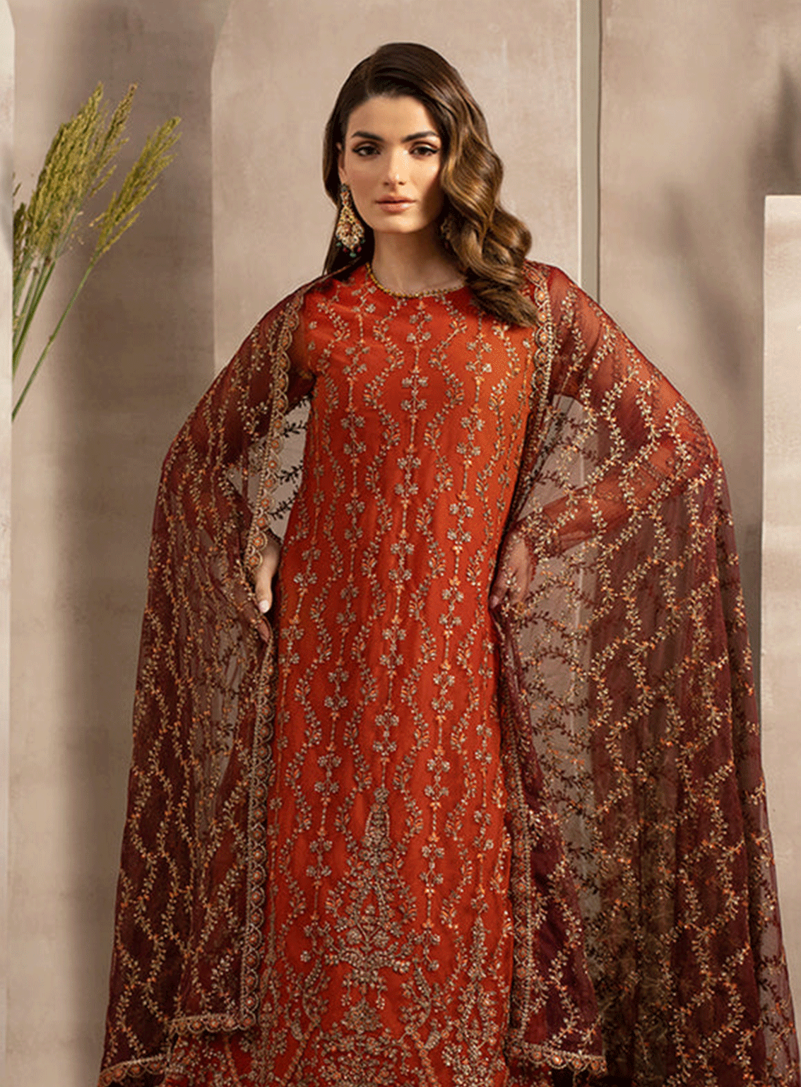Naqsh By Zarif Embroidered Net Unstitched 3 Piece Suit - 2 AMARAH Naqsh By Zarif Embroidered Net Unstitched 3 Piece Suit - 2 AMARAH