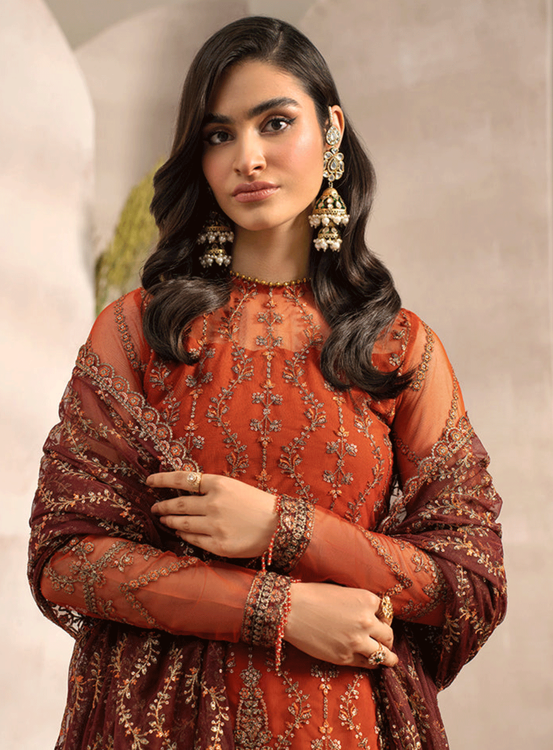 Naqsh By Zarif Embroidered Net Unstitched 3 Piece Suit - 2 AMARAH Naqsh By Zarif Embroidered Net Unstitched 3 Piece Suit - 2 AMARAH