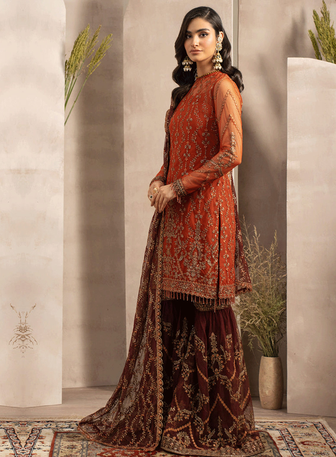 Naqsh By Zarif Embroidered Net Unstitched 3 Piece Suit - 2 AMARAH Naqsh By Zarif Embroidered Net Unstitched 3 Piece Suit - 2 AMARAH