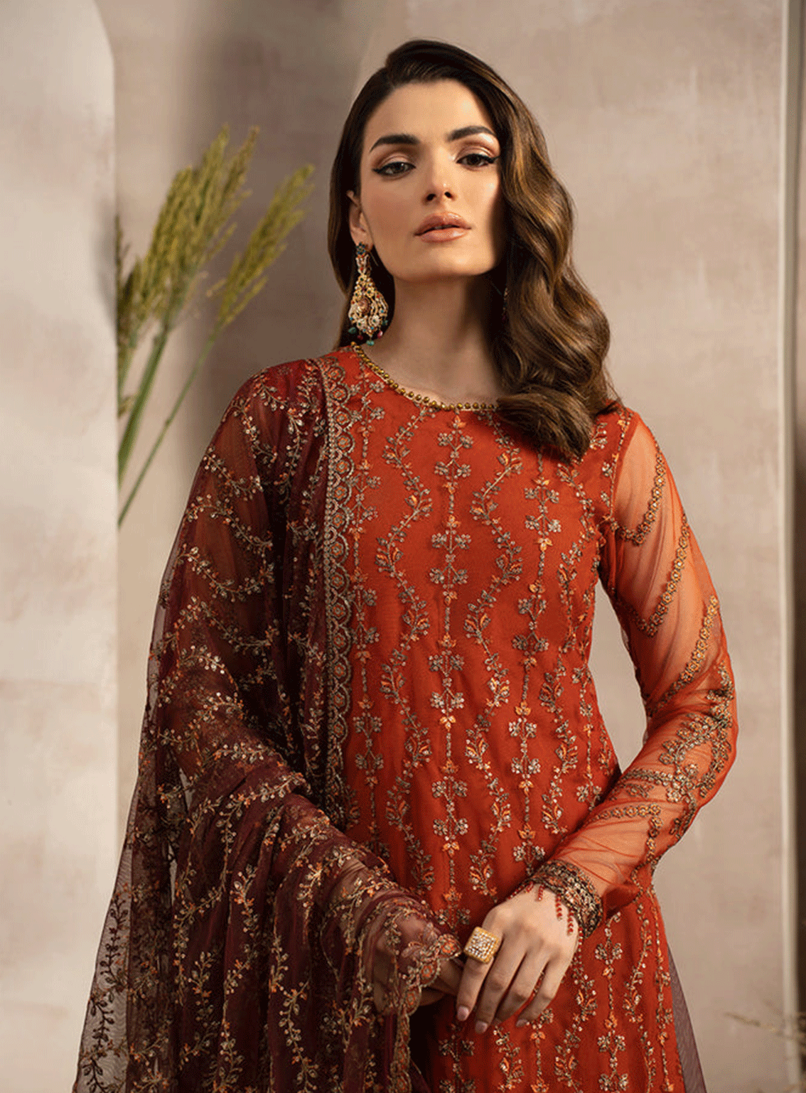Naqsh By Zarif Embroidered Net Unstitched 3 Piece Suit - 2 AMARAH Naqsh By Zarif Embroidered Net Unstitched 3 Piece Suit - 2 AMARAH