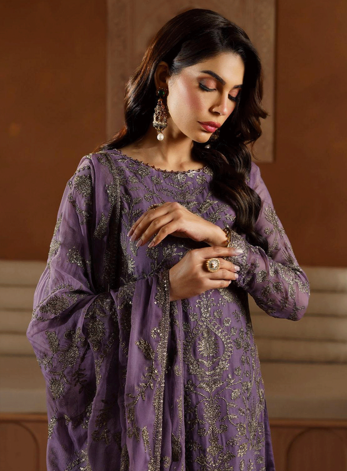 Nauroz By Zarif Embroidered Chiffon Unstitched 3 Piece Suit - ZF23N ZFN-03 JAHAAN Nauroz By Zarif Embroidered Chiffon Unstitched 3 Piece Suit - ZF23N ZFN-03 JAHAAN