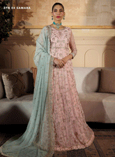 Nauroz By Zarif Embroidered Net Unstitched 3 Piece Suit - ZF23N ZFN-04 SAMARA