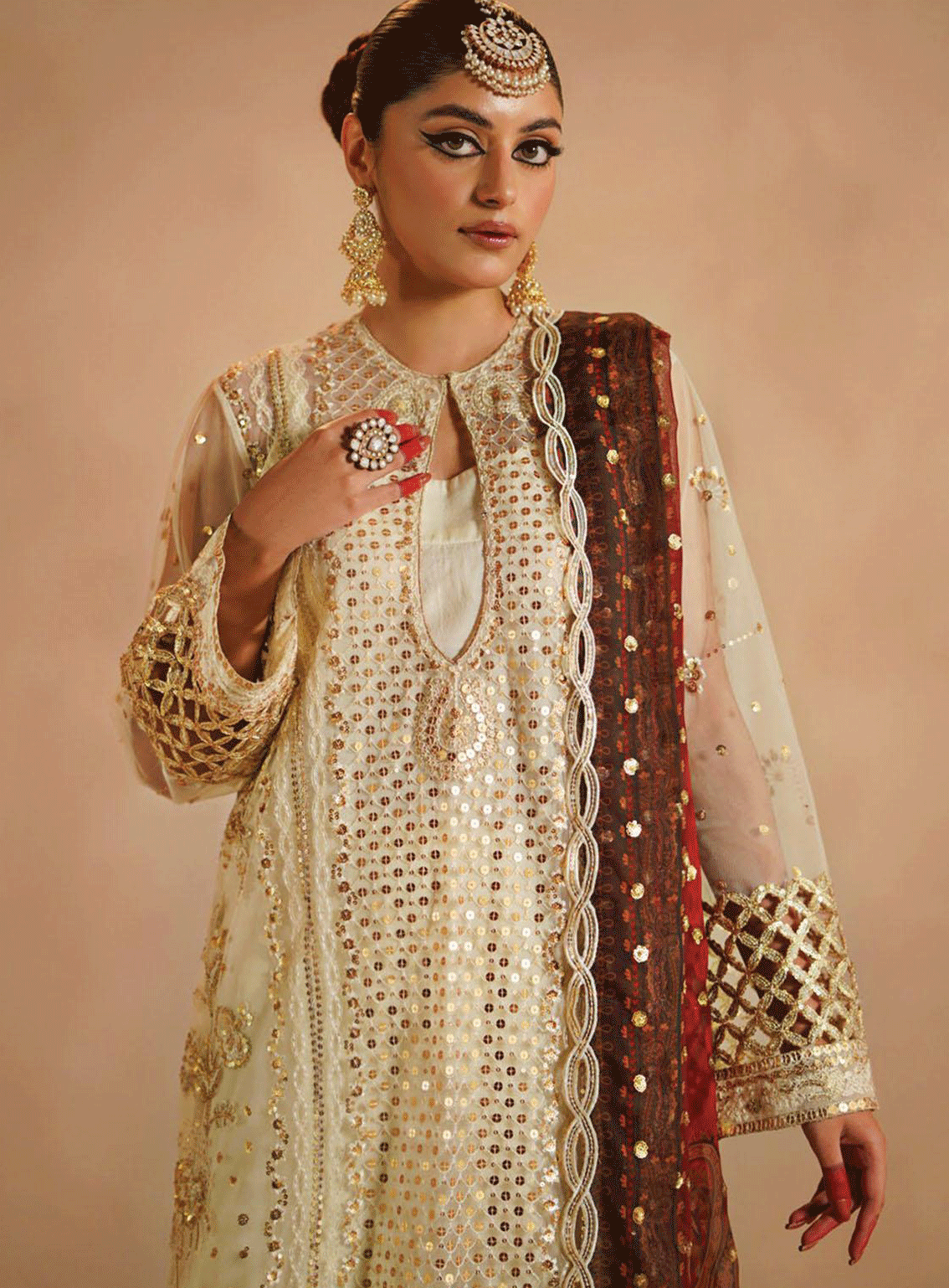 Nayab By Myeesha Embroidered Net Unstitched 3 Piece Suit - MY23NF 03 DUR-E-NAJAF Nayab By Myeesha Embroidered Net Unstitched 3 Piece Suit - MY23NF 03 DUR-E-NAJAF