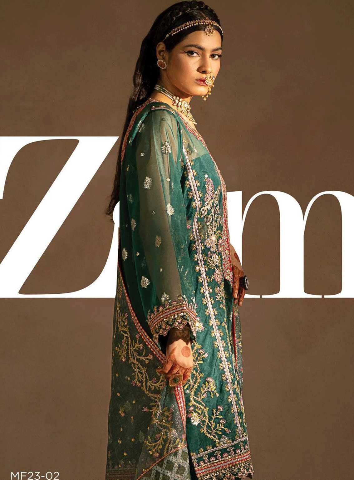 Nayab By Myeesha Embroidered Organza Unstitched 3 Piece Suit - MY23NF 02 ZAMORAD Nayab By Myeesha Embroidered Organza Unstitched 3 Piece Suit - MY23NF 02 ZAMORAD