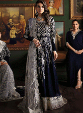 Niloufer By Mushq Embroidered Velvet Unstitched 3 Piece Suit - MQ23NV MV23-03 YASMIN